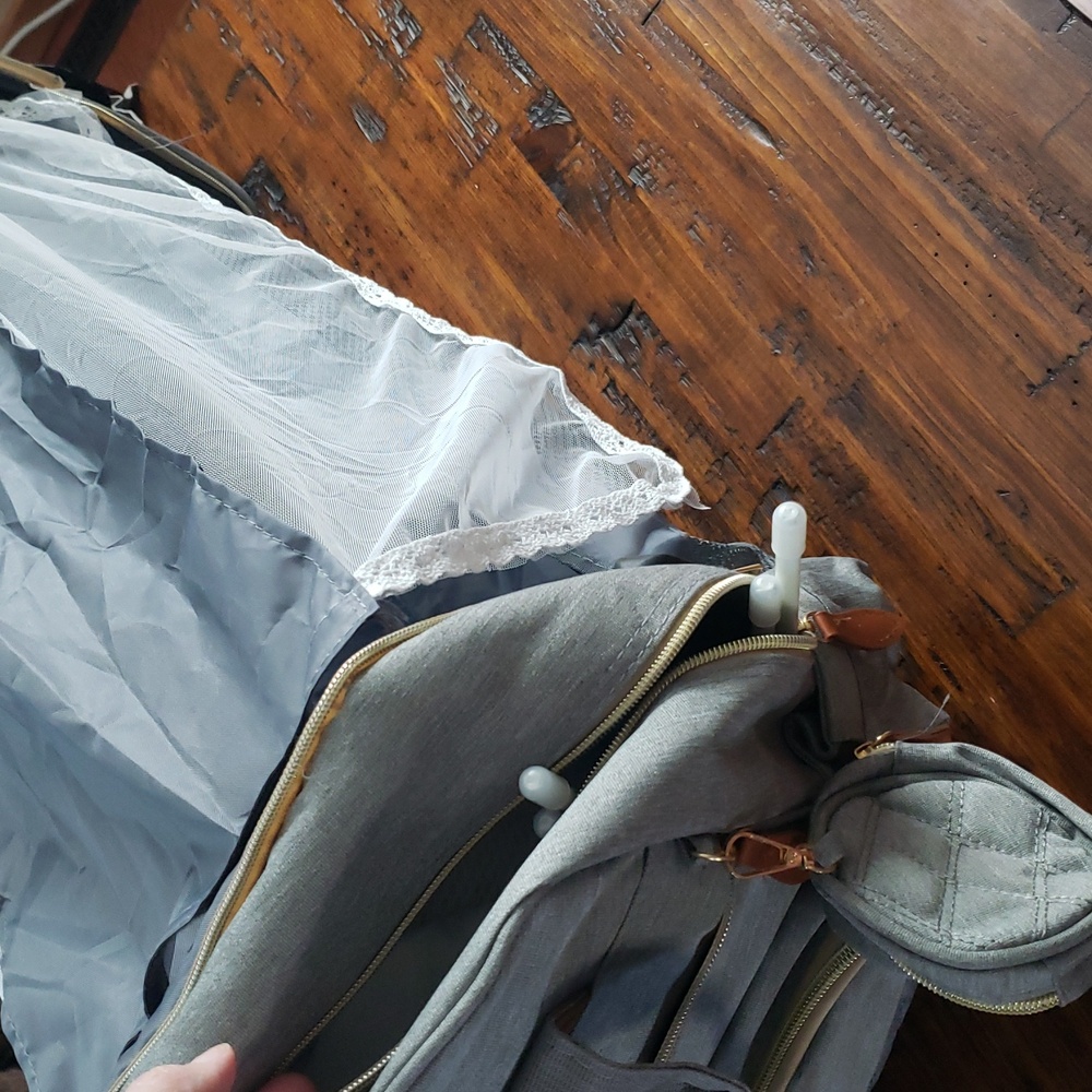 Sunshine Gray Backpack Diaper Bag Multifunction Like New - SALE - Picture 10 of 17